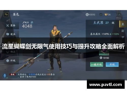 流星蝴蝶剑无限气使用技巧与提升攻略全面解析