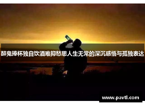 醉鬼捧杯独自饮酒难抑愁思人生无常的深沉感悟与孤独表达